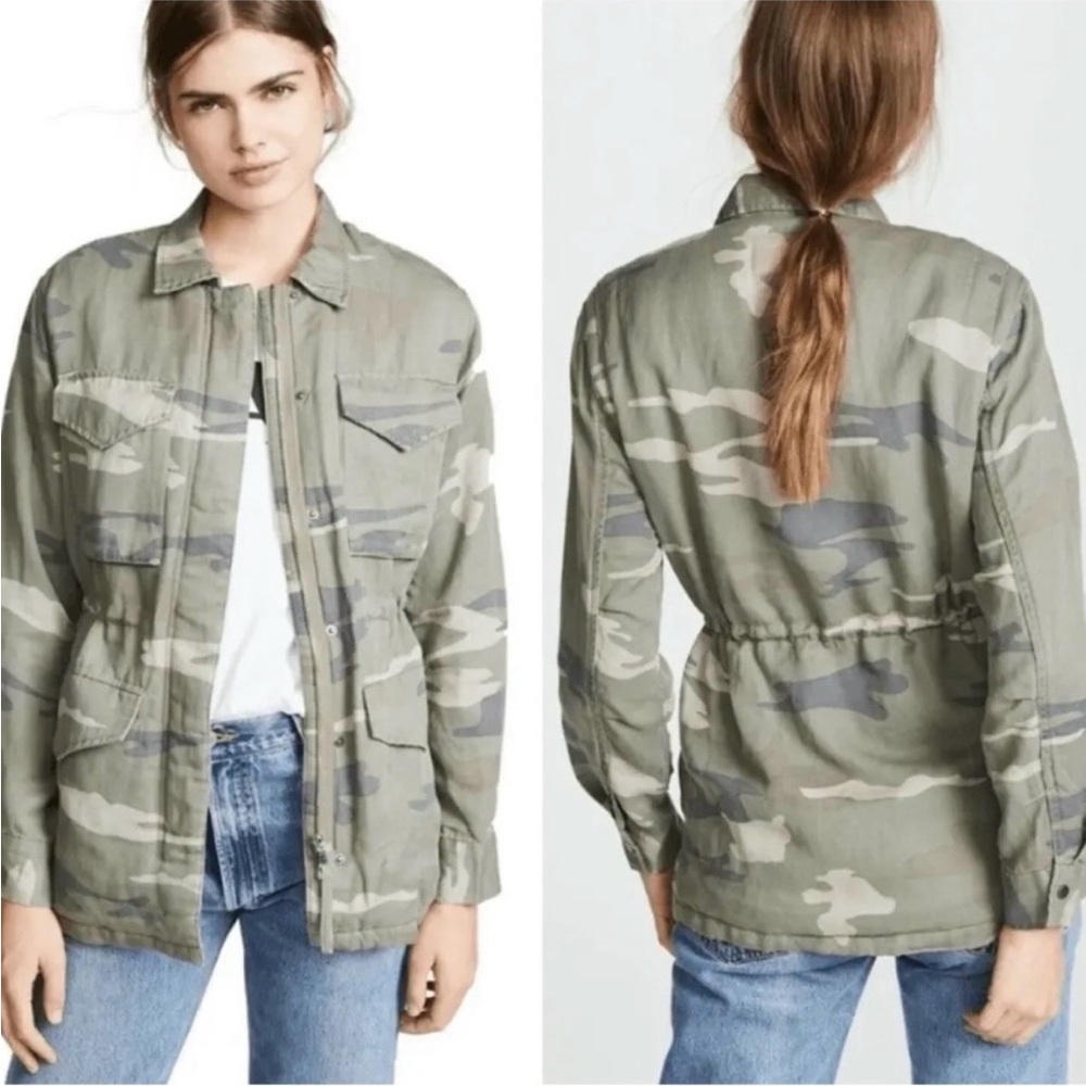Rails Green and Gray Utility Jacket with fleece lining
